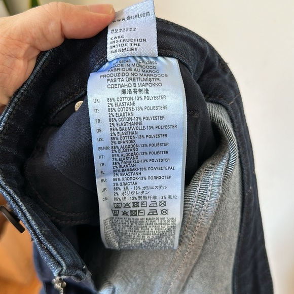 NWT Diesel Babhila-High Slim Skinny High Waist Jeans Size 29 - Picture 11 of 11